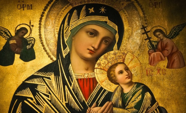 Icoană Sfânta Maria și pruncul