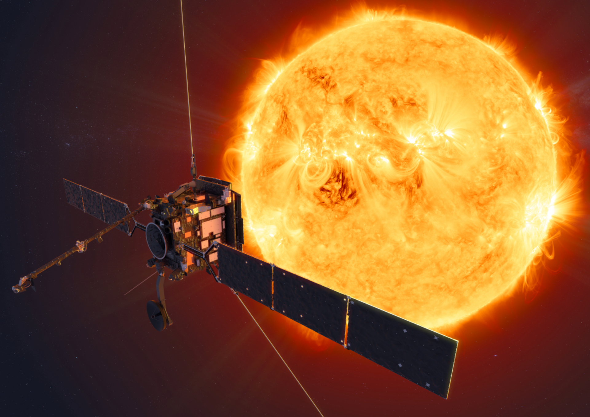 Soarele și un satelit