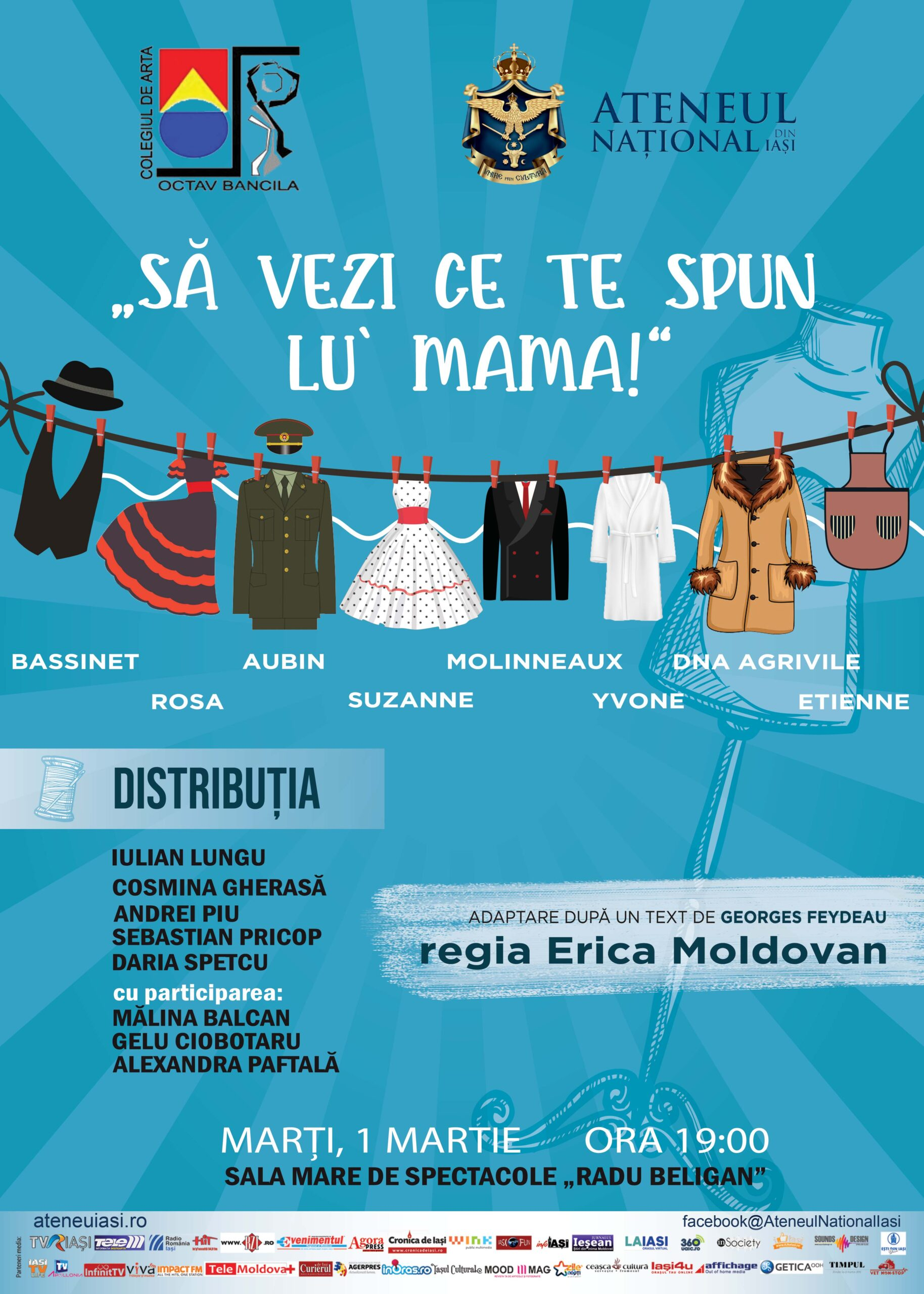 afisul piesei de teatru “sa vezi ce te spun lu’ mama”