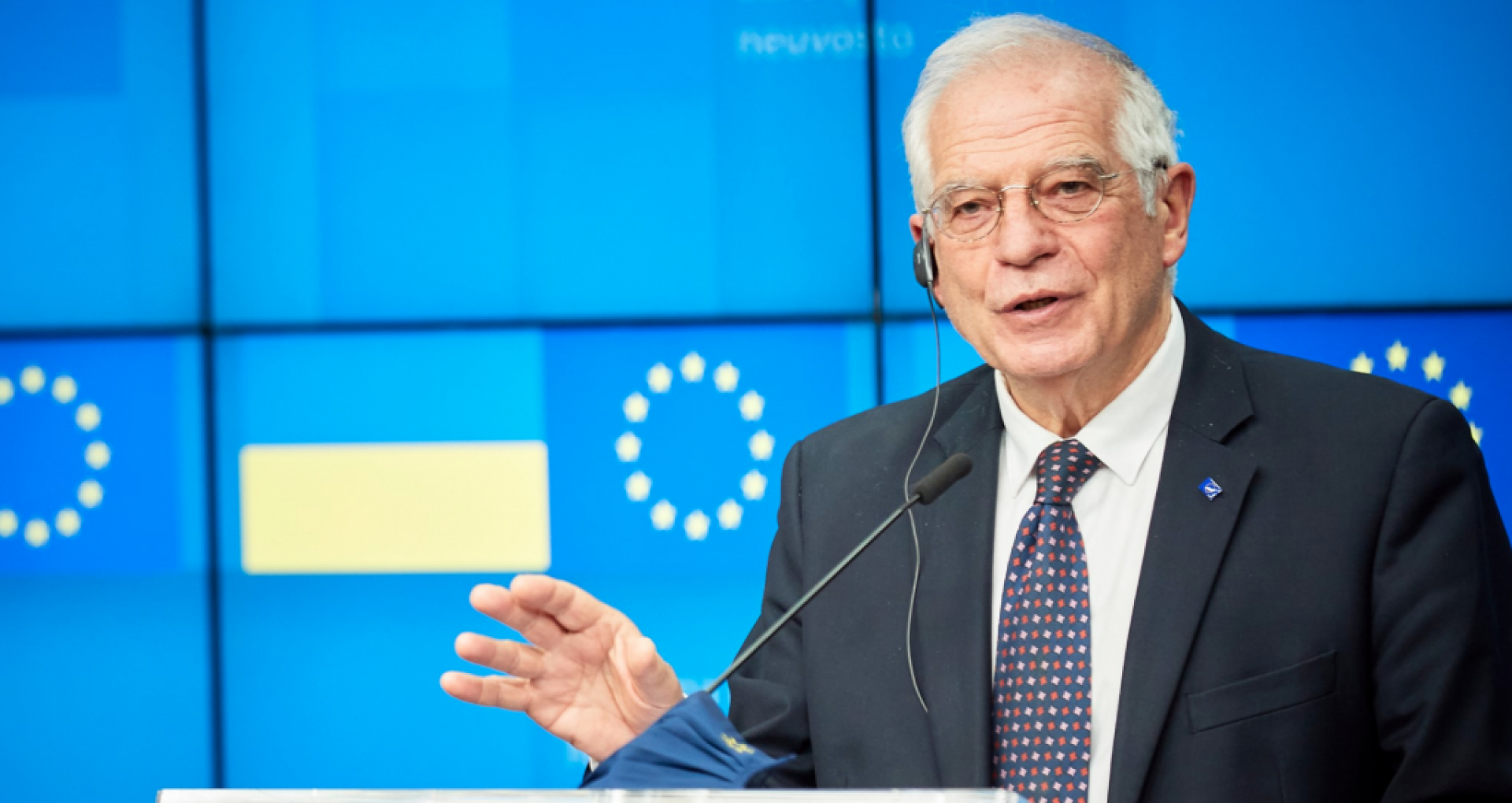 seful diplomatiei europene Josep Borrell in cadrul unei declaratii de presa