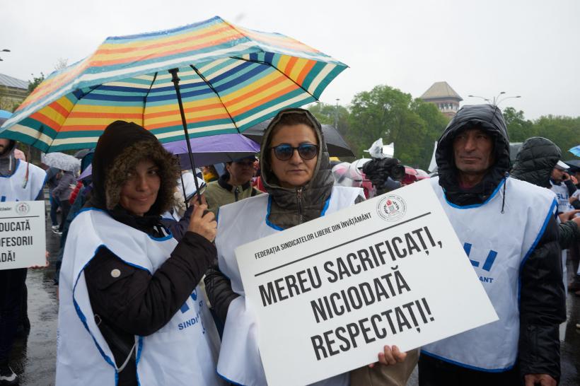 Profesorii din România continuă protestele Cadrele didactice se tem că